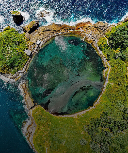 Rocky ocean coastline